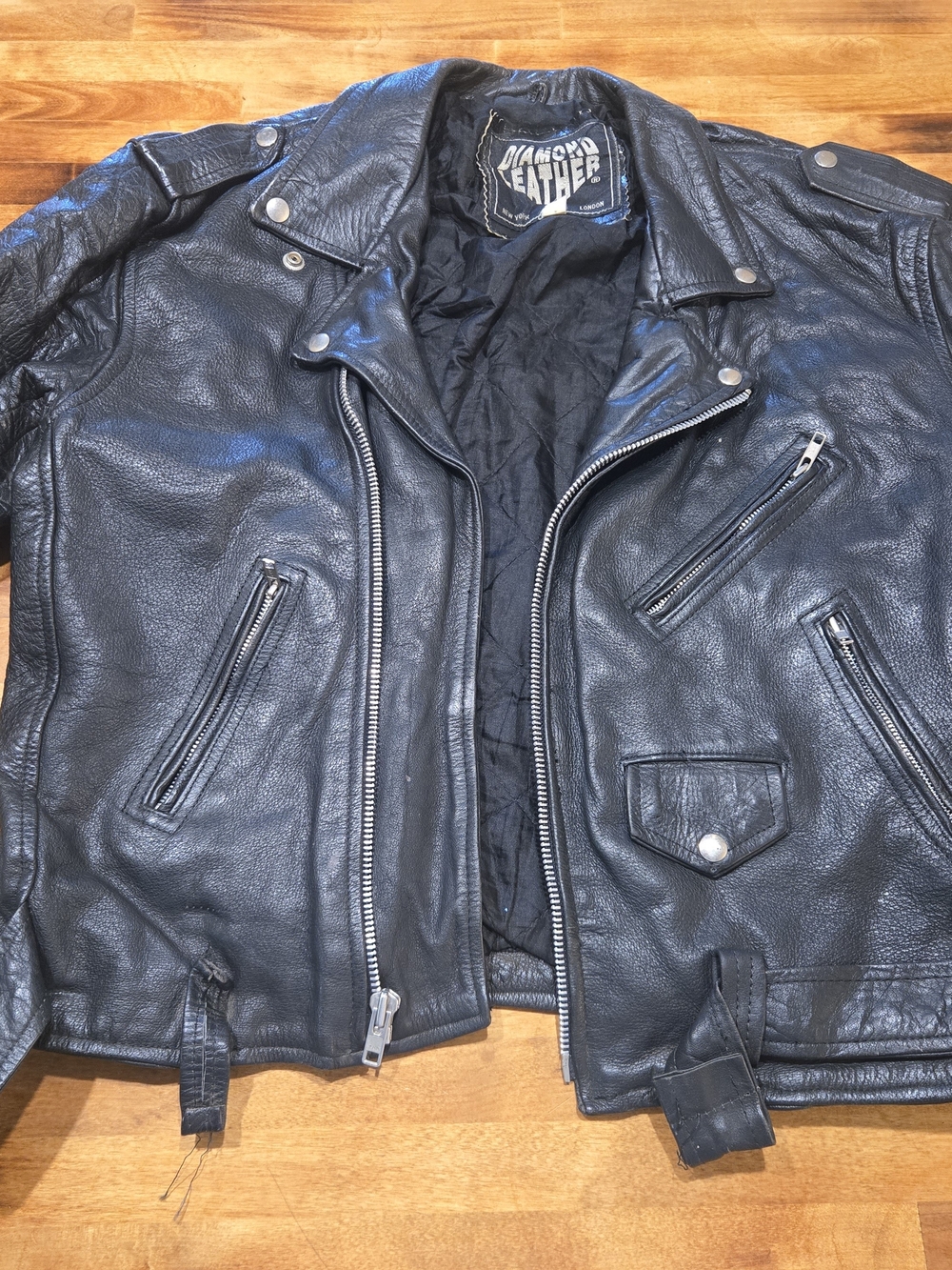 Diamond Leather Women's Black Biker Leather Jacket